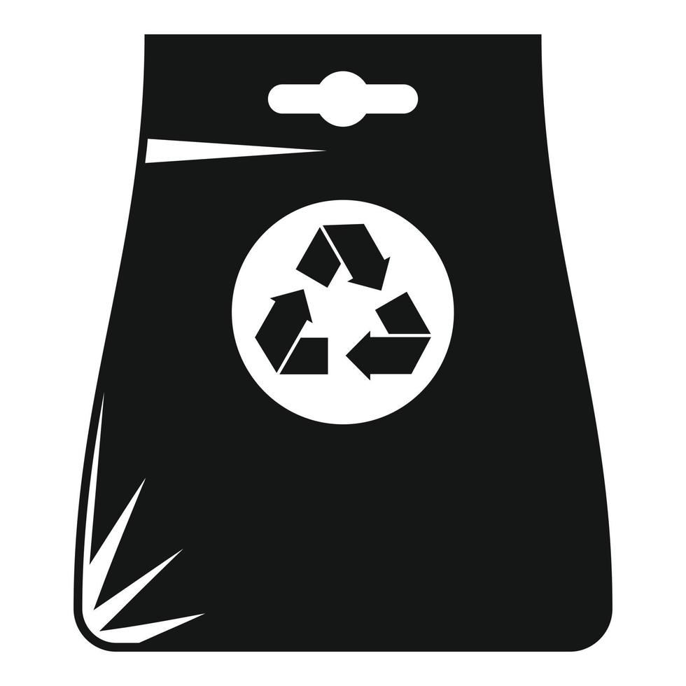 recycle zak icoon gemakkelijk vector. eco herbruikbaar zak vector