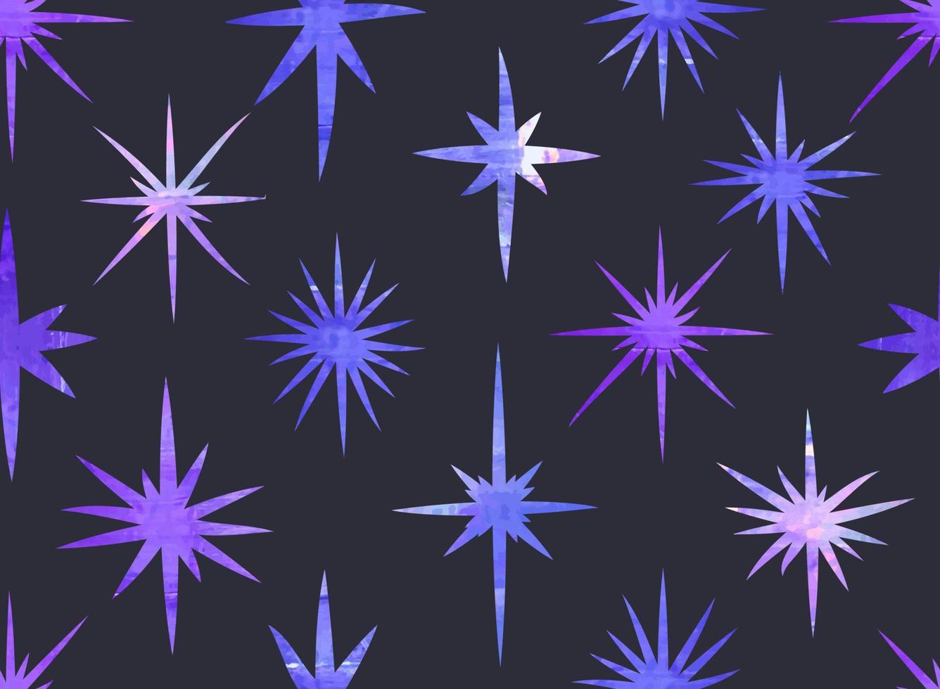 naadloos feestelijk patroon met blauw sterren. vector