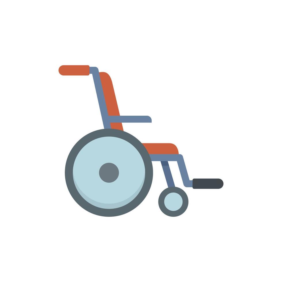 pensioen rolstoel icoon vlak geïsoleerd vector