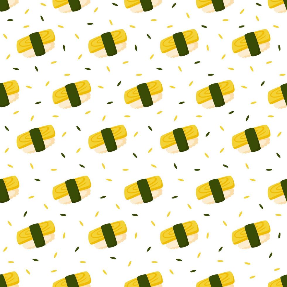 naadloos patroon met sushi, voor decoratie vector