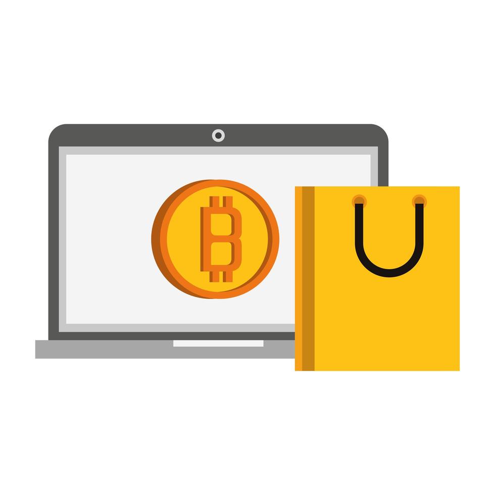 bitcoin cryptocurrency digitale geldsymbolen vector