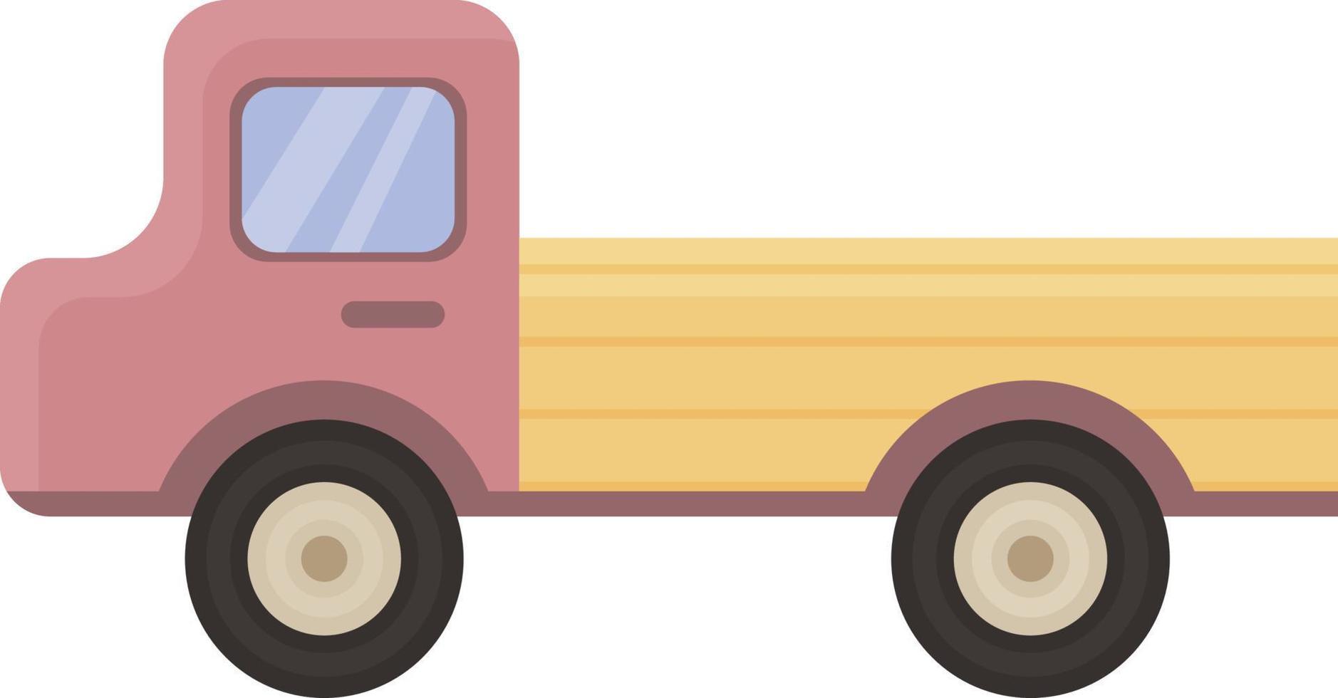 schattig kinderen s speelgoed- auto. kinderen s Speel vrachtwagen. vector illustratie geïsoleerd Aan wit achtergrond.