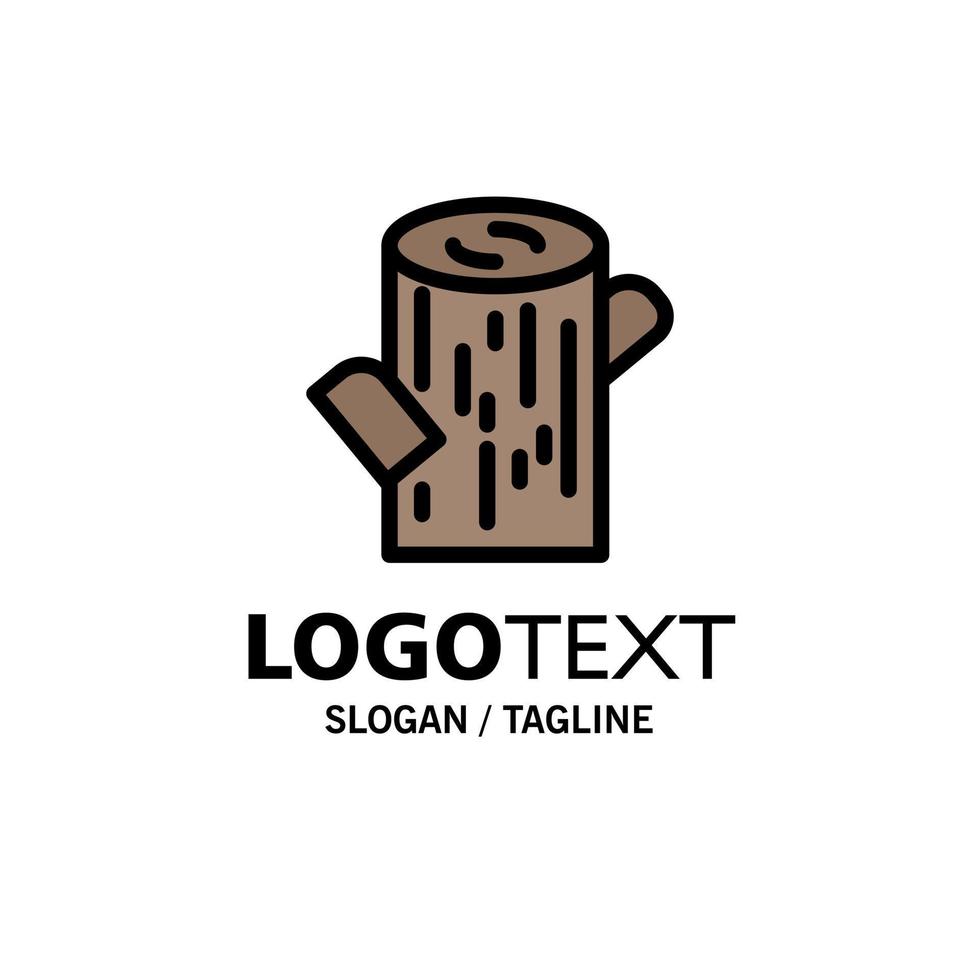 log hout hout bedrijf logo sjabloon vlak kleur vector