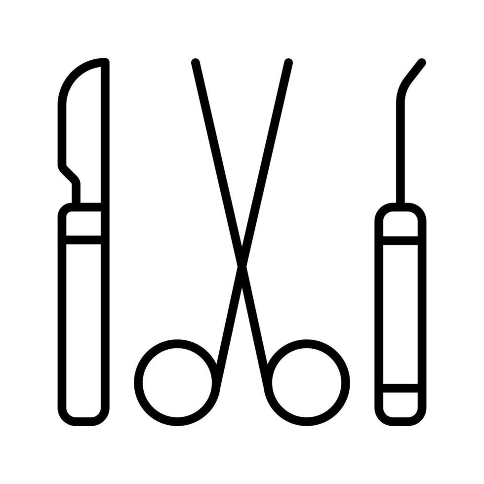 chirurgie tools pictogram vector