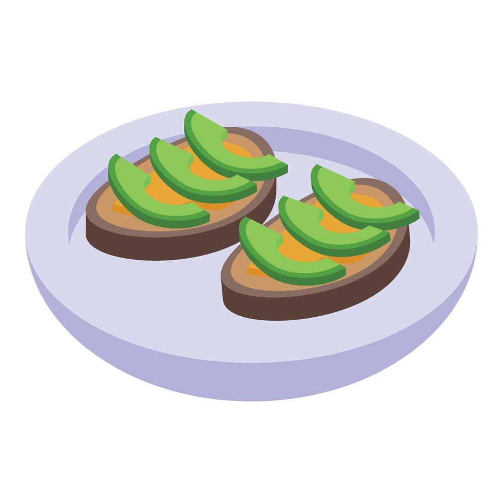 avocado belegd broodje icoon isometrische vector. Australisch voedsel vector