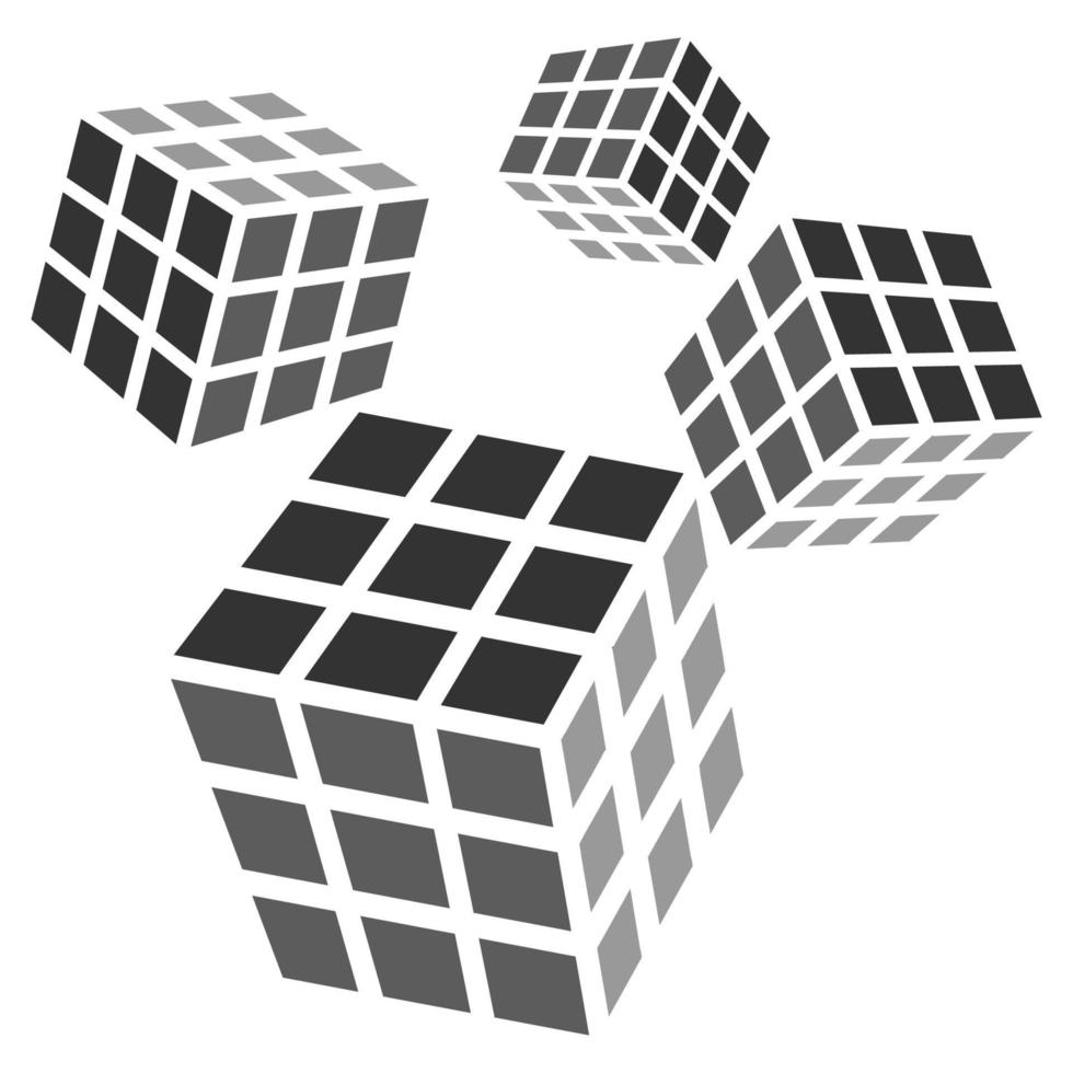 rubik kubus vector element