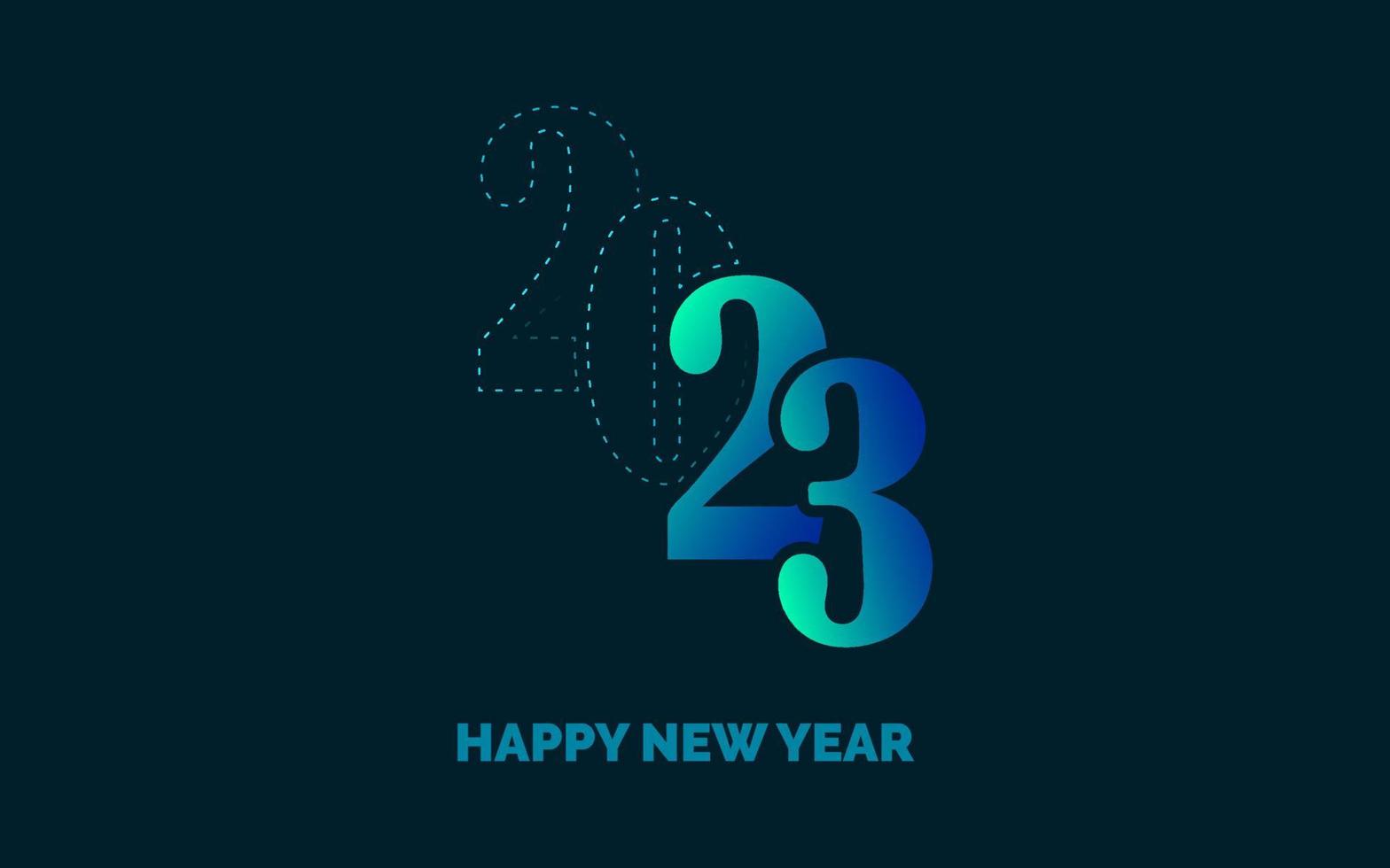 2034 gelukkig nieuw jaar symbolen. nieuw 2023 jaar typografie ontwerp. 2023 getallen logotype illustratie vector