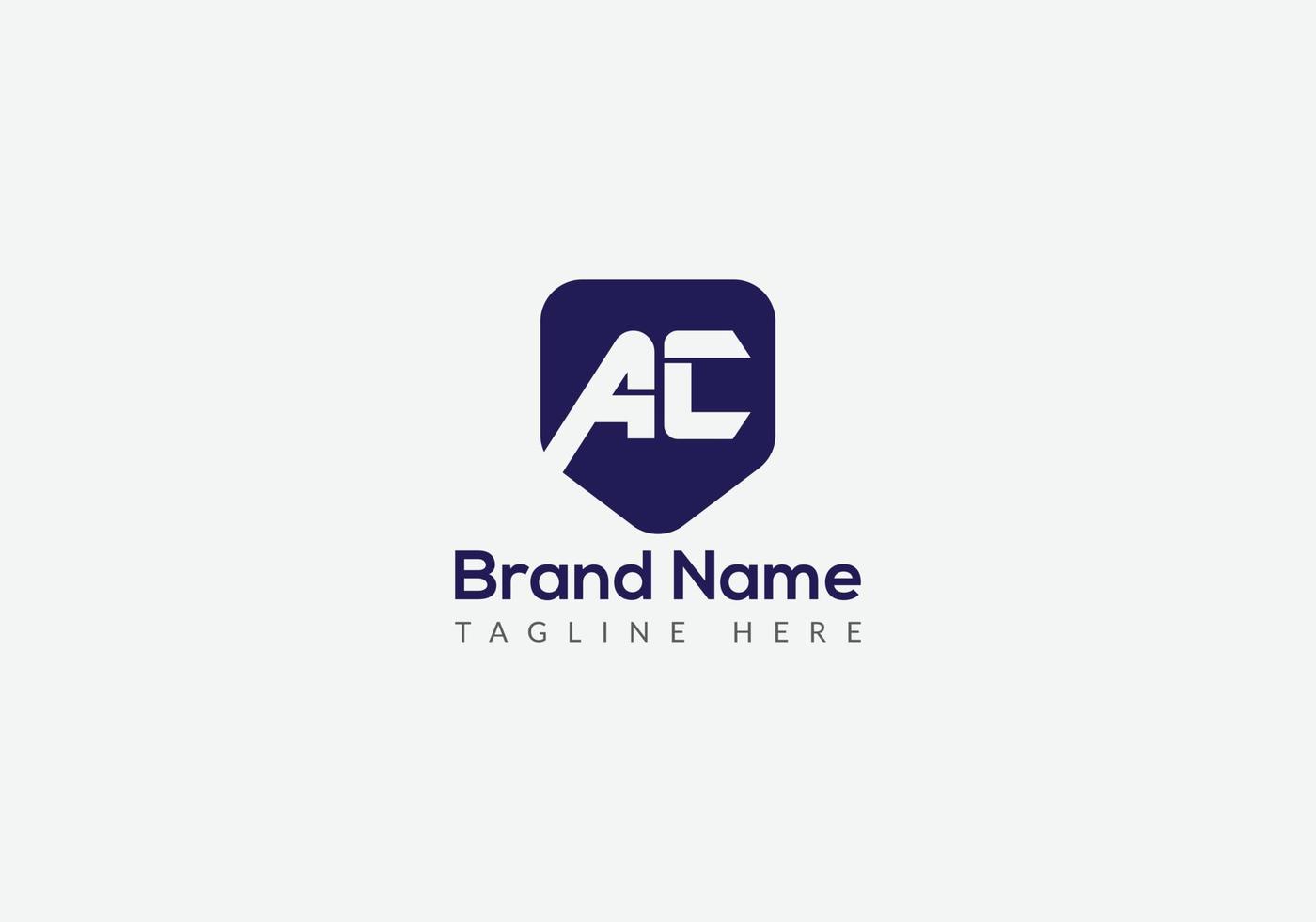 abstract ac brief modern eerste lettertekens logo ontwerp vector