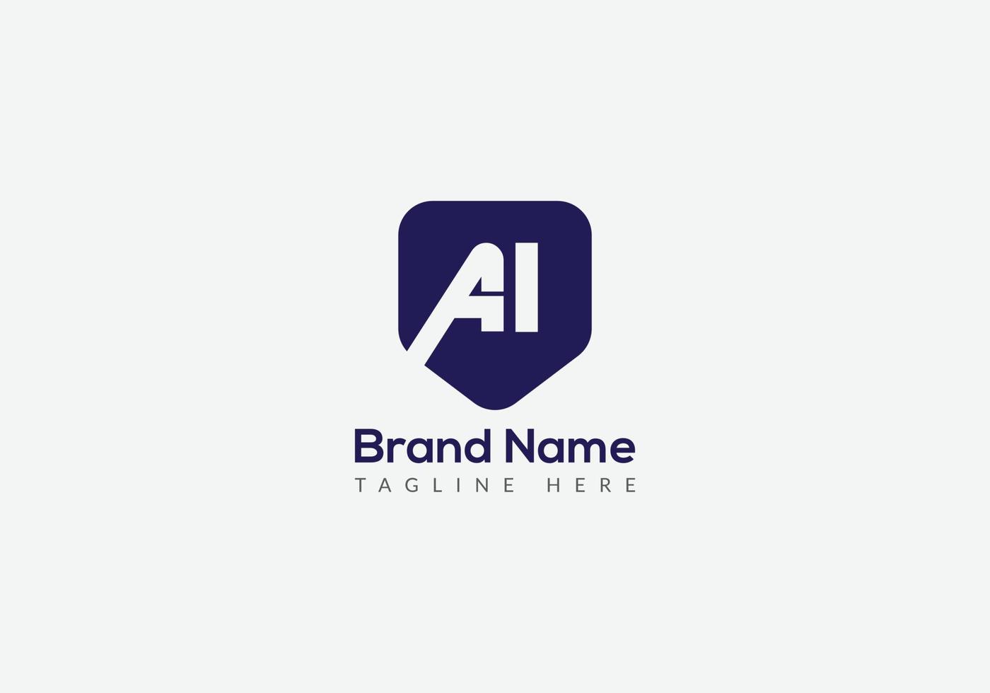 abstract ai brief modern eerste logo ontwerp vector
