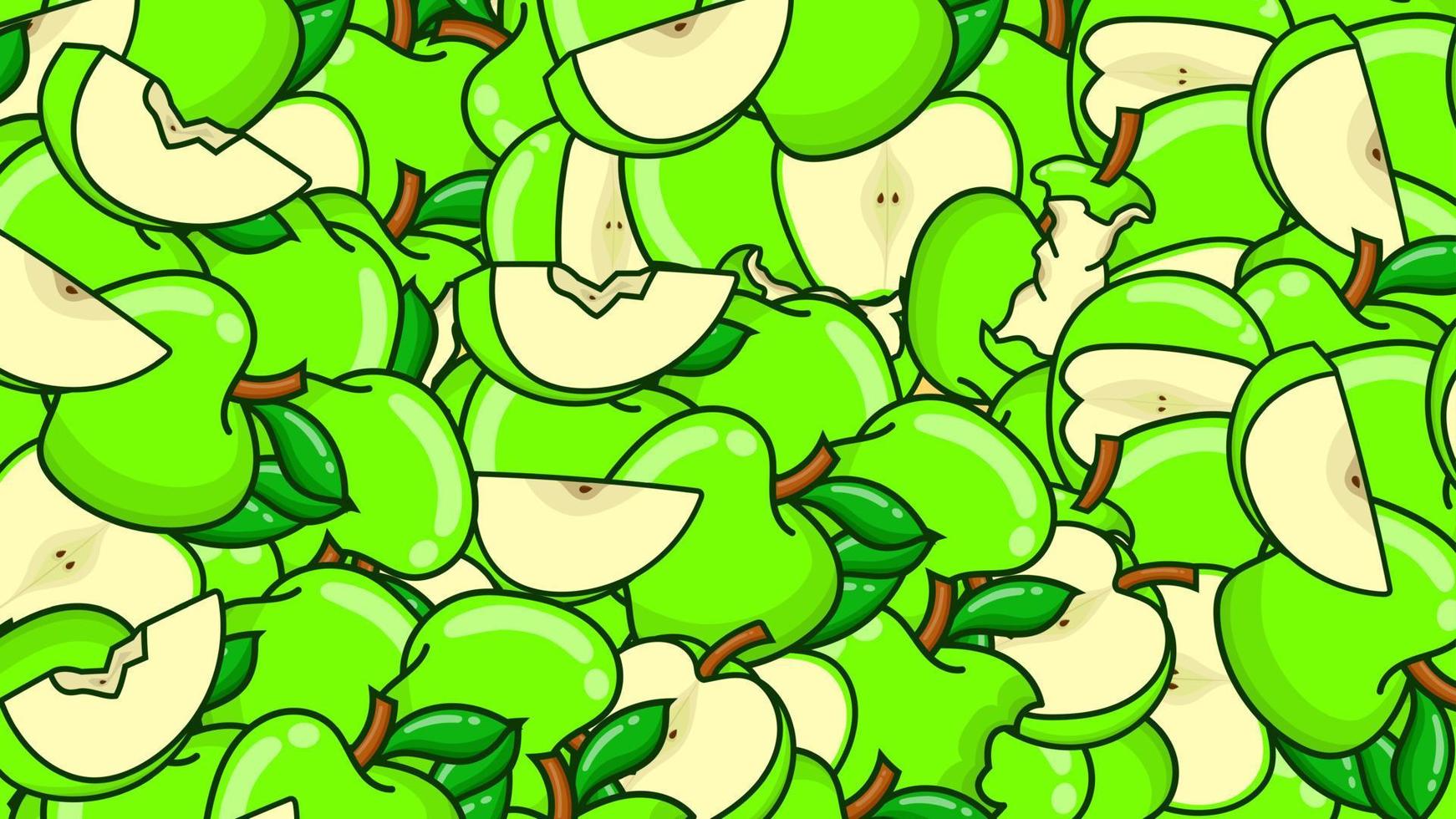 groen appel fruit patroon naadloos abstract achtergrond eps. gebruikt voor poster, banier, website, kaart sjabloon vector