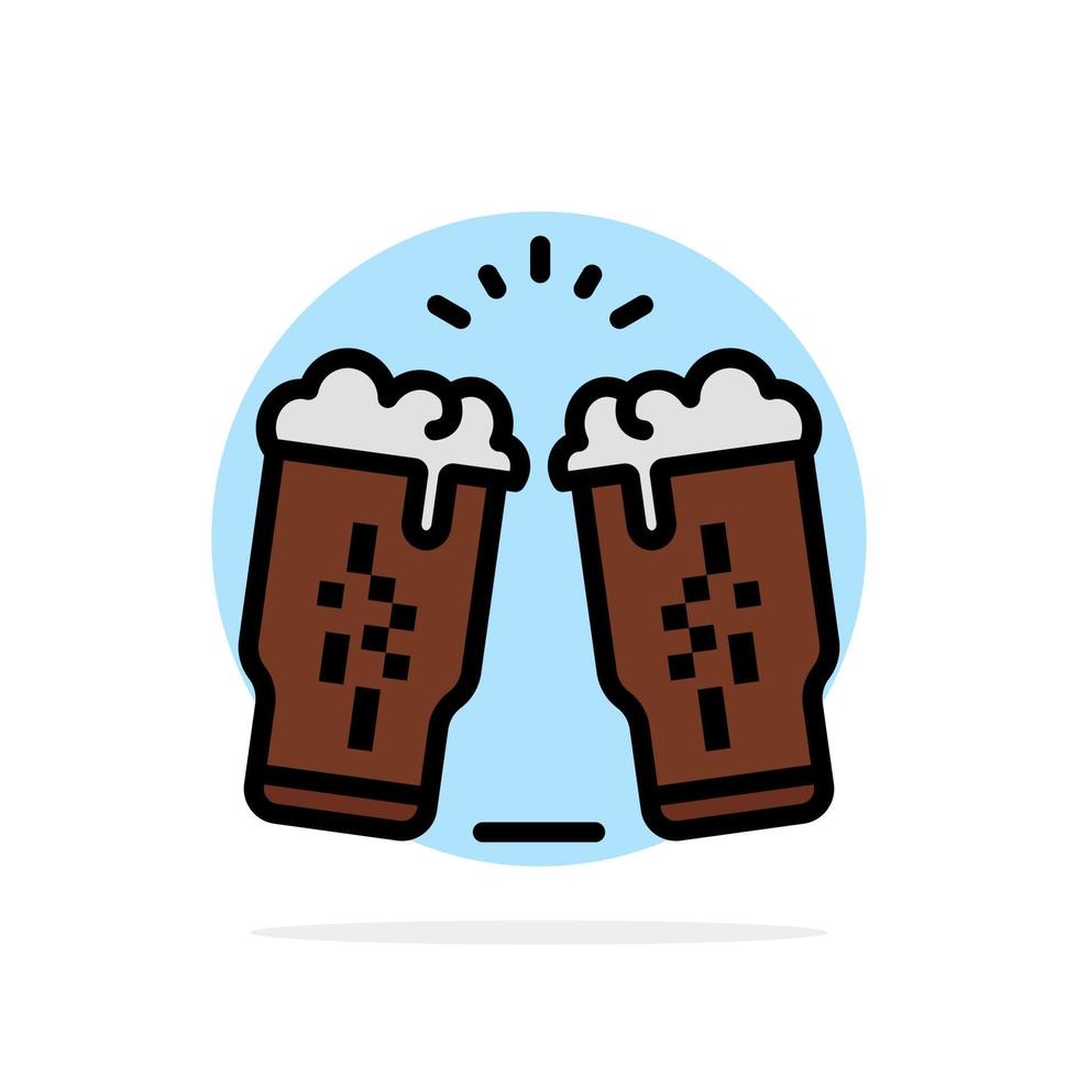 bier drinken wijn glas Ierland abstract cirkel achtergrond vlak kleur icoon vector