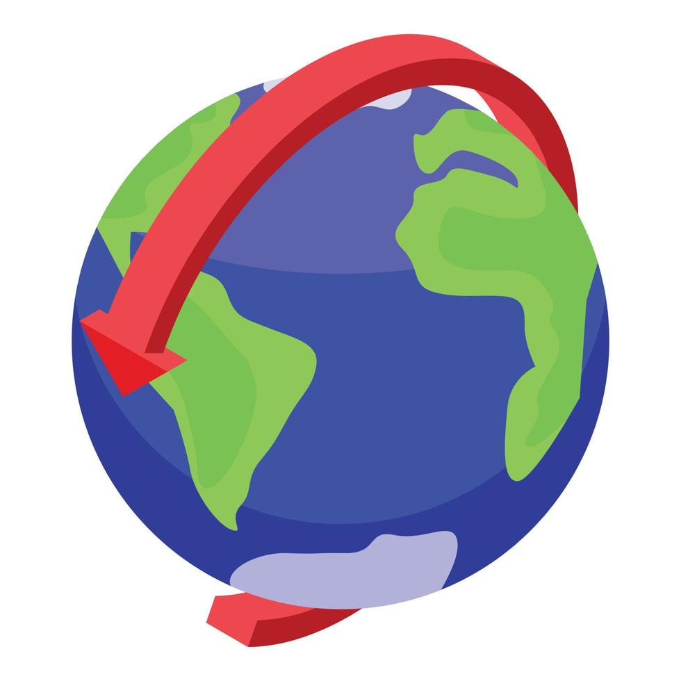 wereld icoon isometrische vector. wereldbol reizen vector