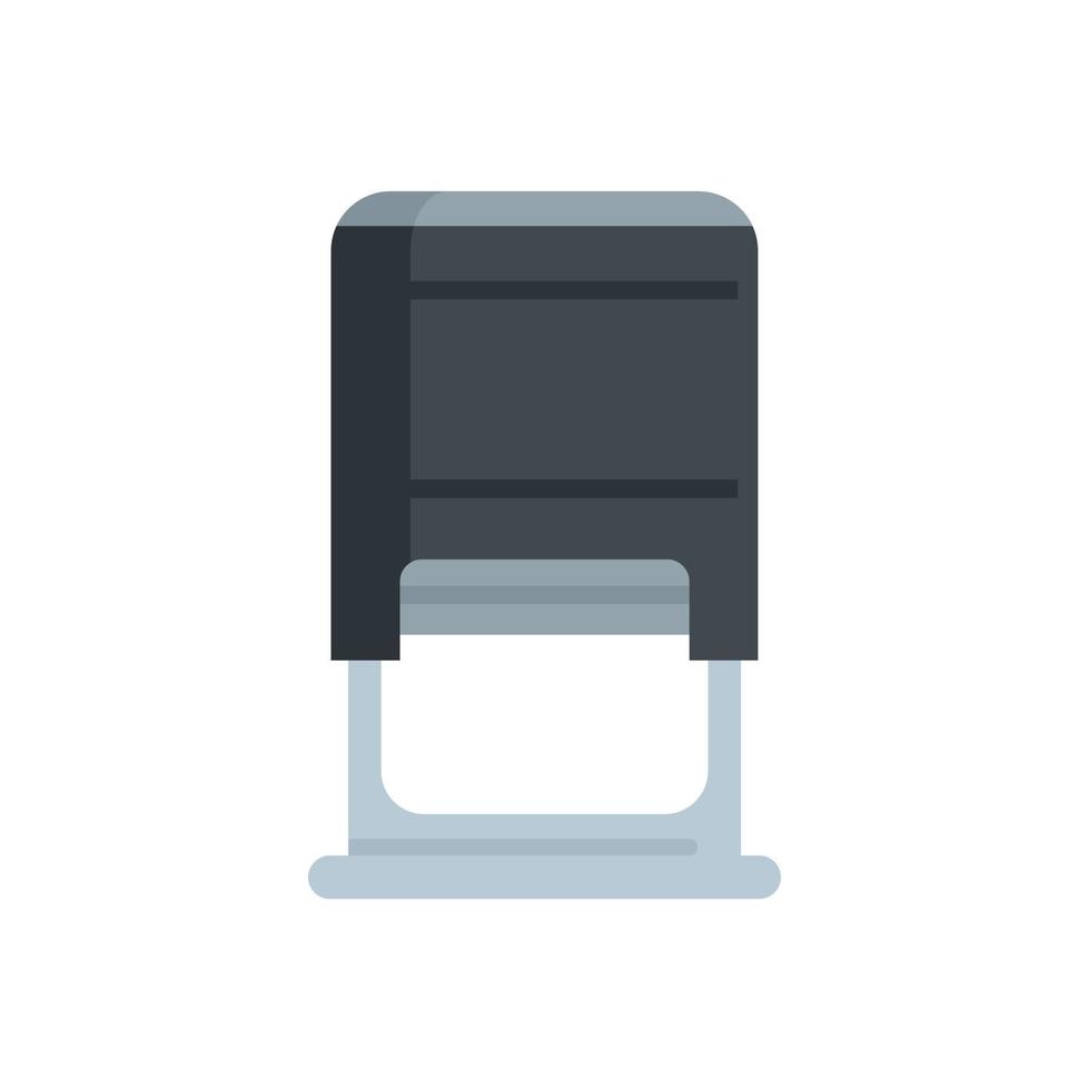 kantoor manager postzegel icoon vlak geïsoleerd vector