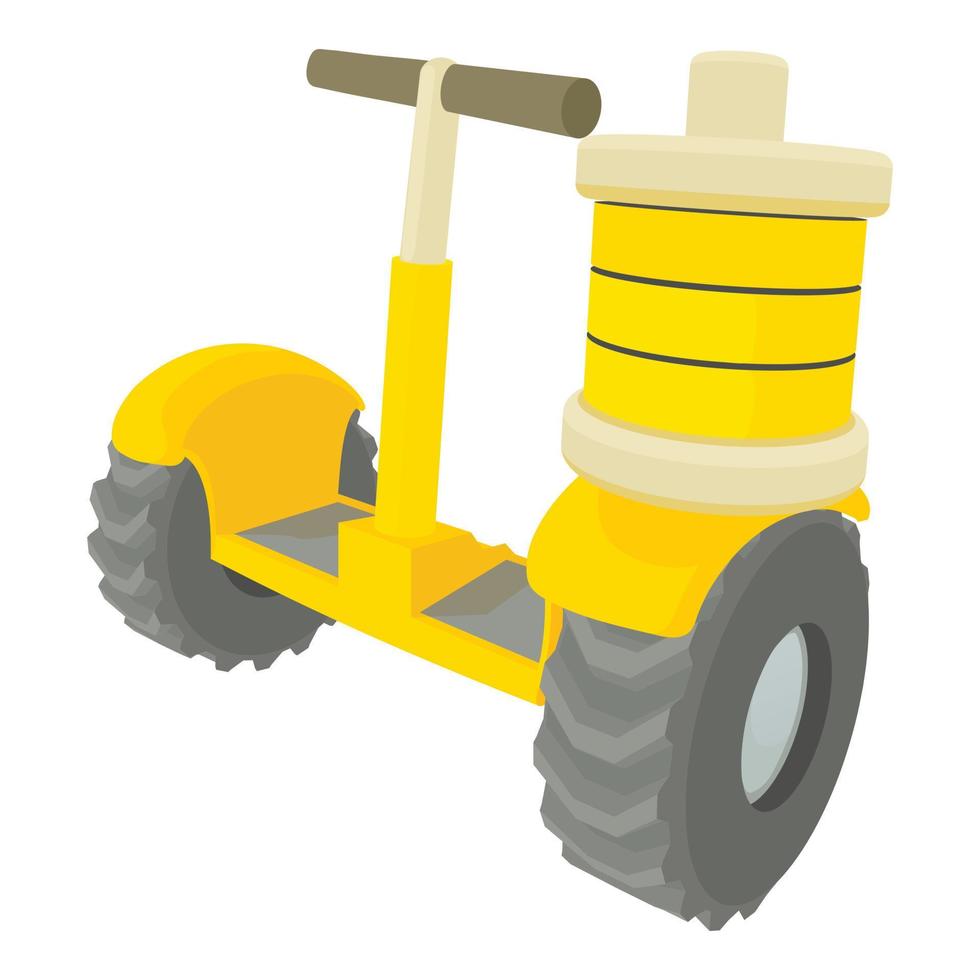 Segway accu icoon, tekenfilm stijl vector