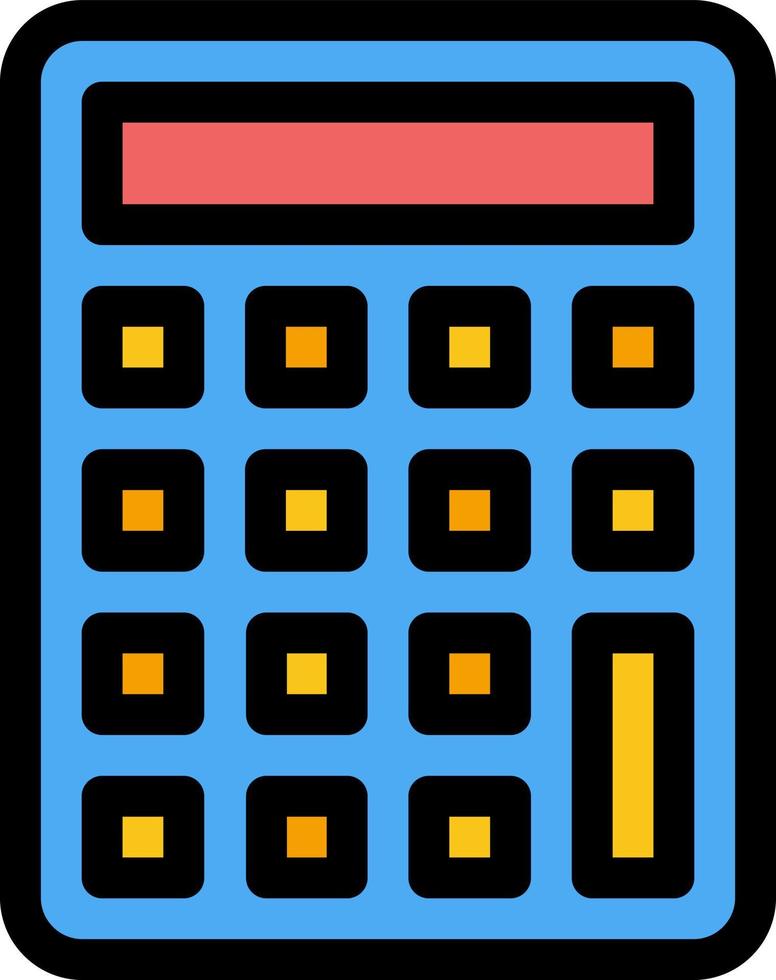 rekenmachine berekenen onderwijs vlak kleur icoon vector icoon banier sjabloon