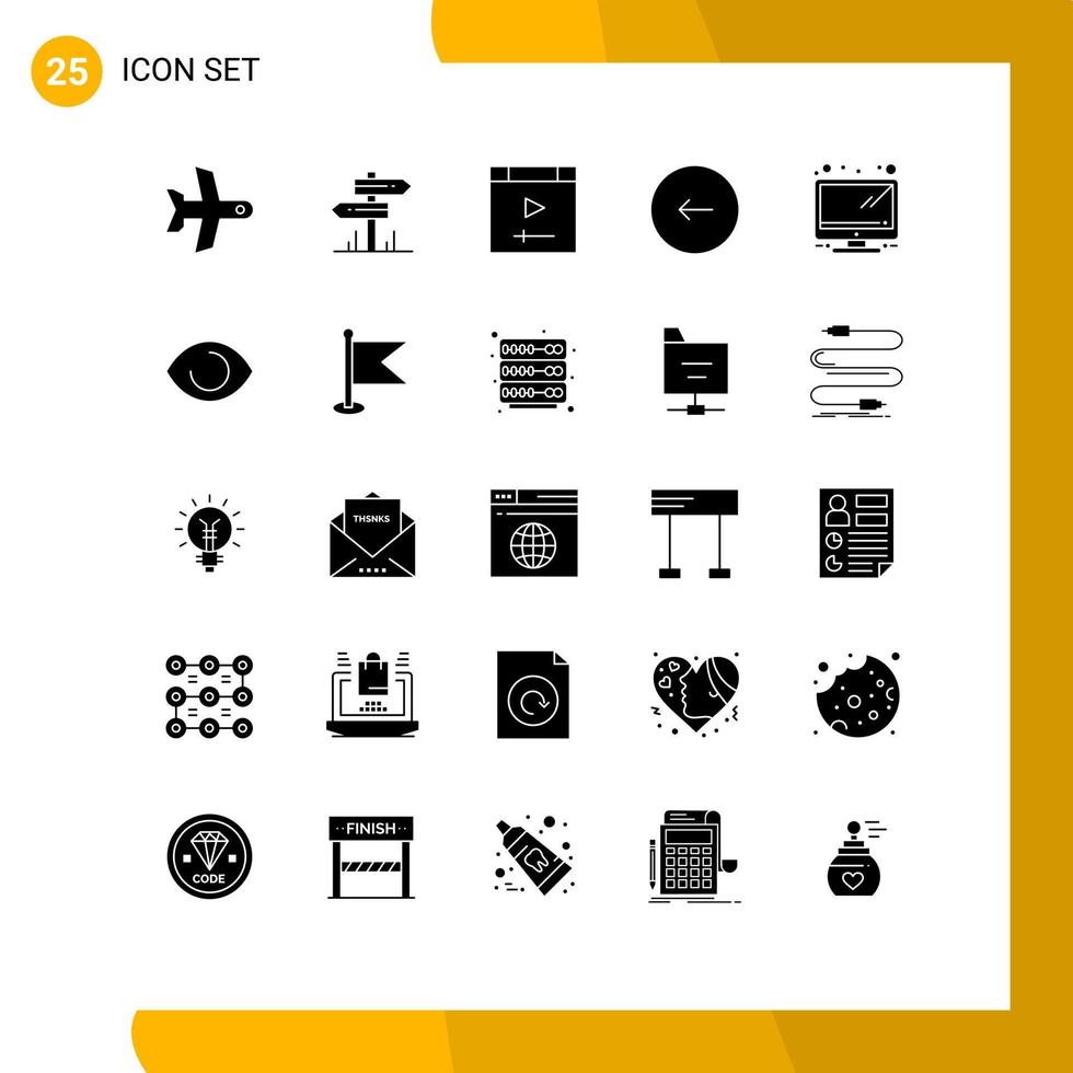 voorraad vector icoon pak van 25 lijn tekens en symbolen voor hardware Speel app multimedia terug bewerkbare vector ontwerp elementen