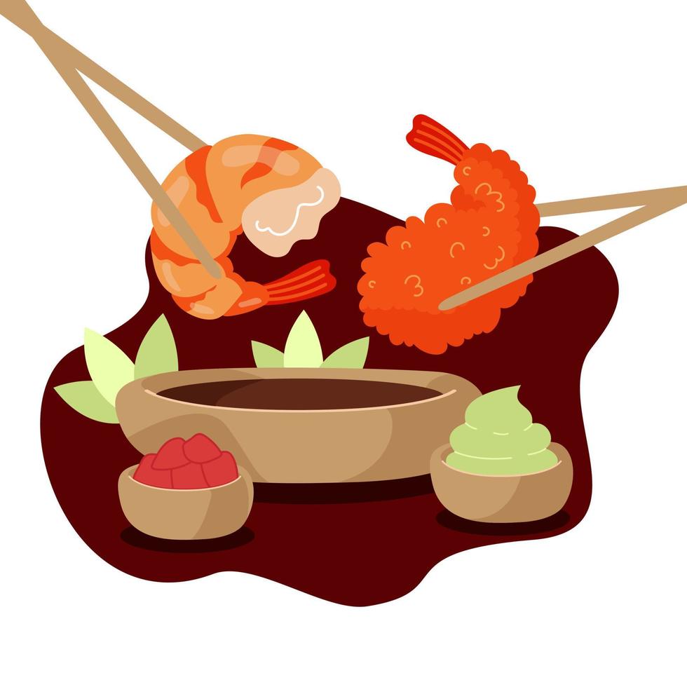 tekenfilm vers sushi ontwerp concept reeks geïsoleerd vector illustratie