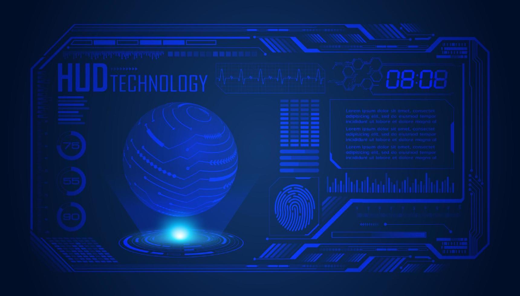 modern hud technologie scherm achtergrond vector