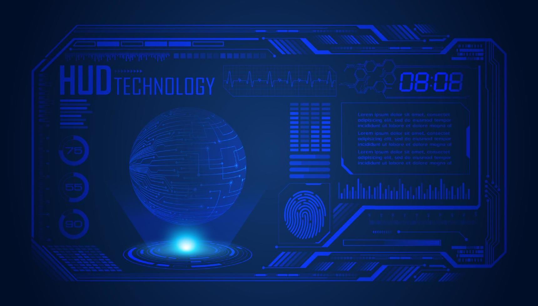 modern hud technologie scherm achtergrond vector