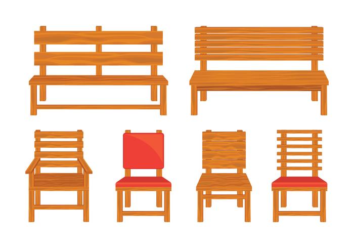 Houten Lawn Chair Vectors