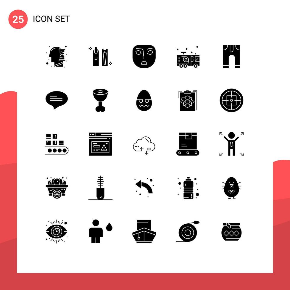 25 gebruiker koppel solide glyph pak van modern tekens en symbolen van baby brandweerman bedenken brand auto bewerkbare vector ontwerp elementen