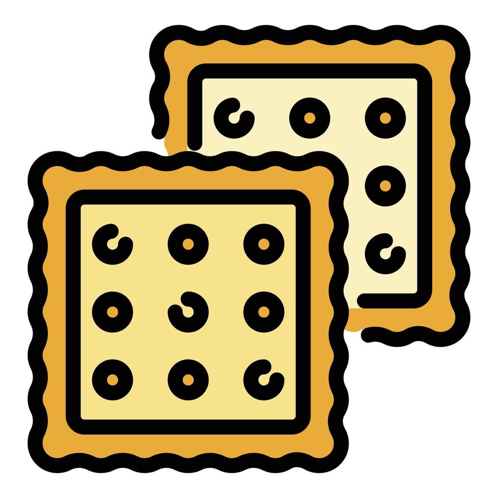 twee crackers icoon kleur schets vector