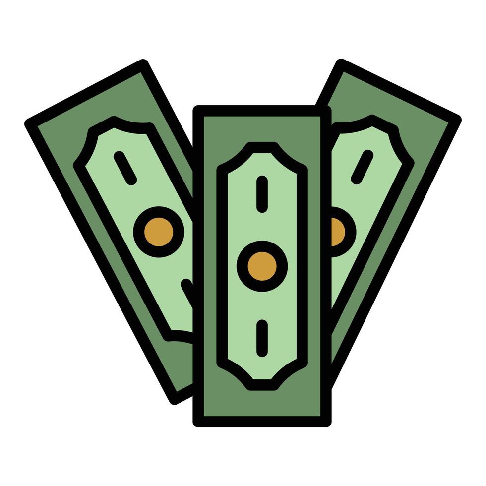 geld papier icoon kleur schets vector