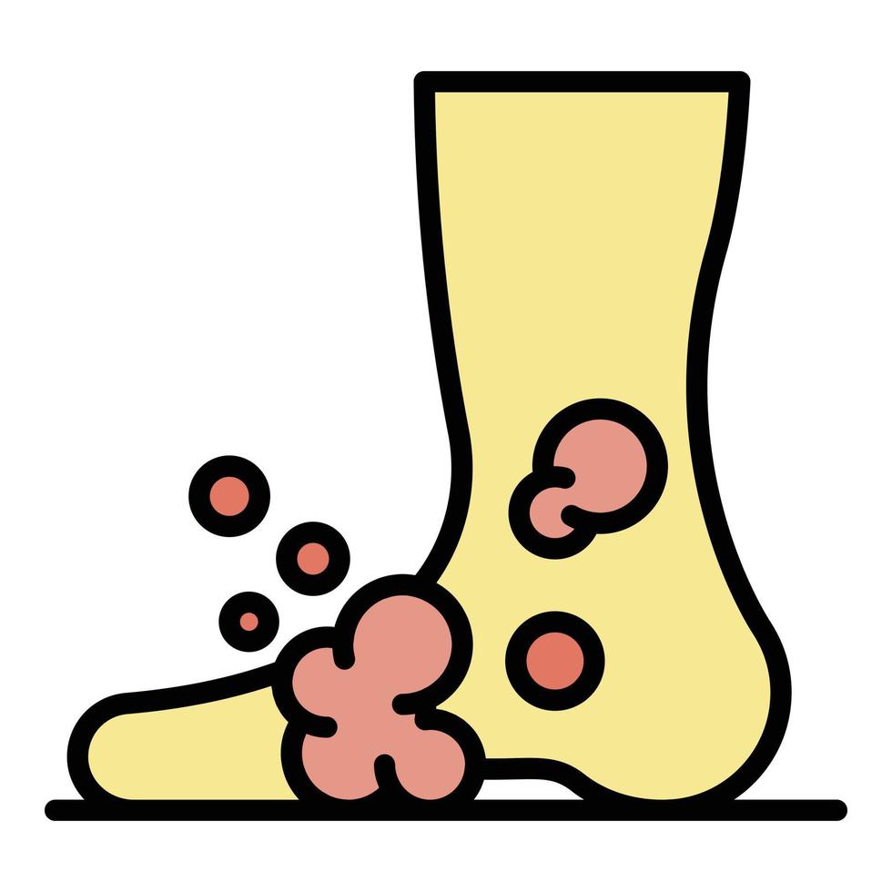 voet sanitaire voorzieningen icoon kleur schets vector
