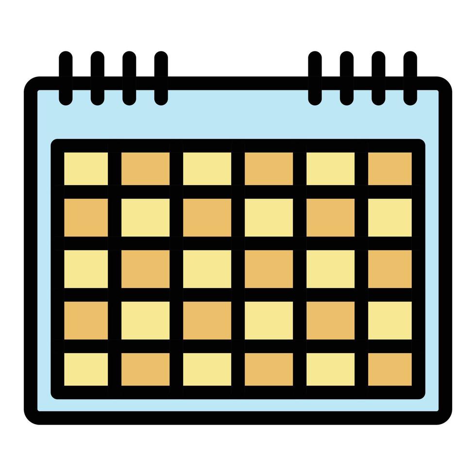 kalender rooster icoon kleur schets vector