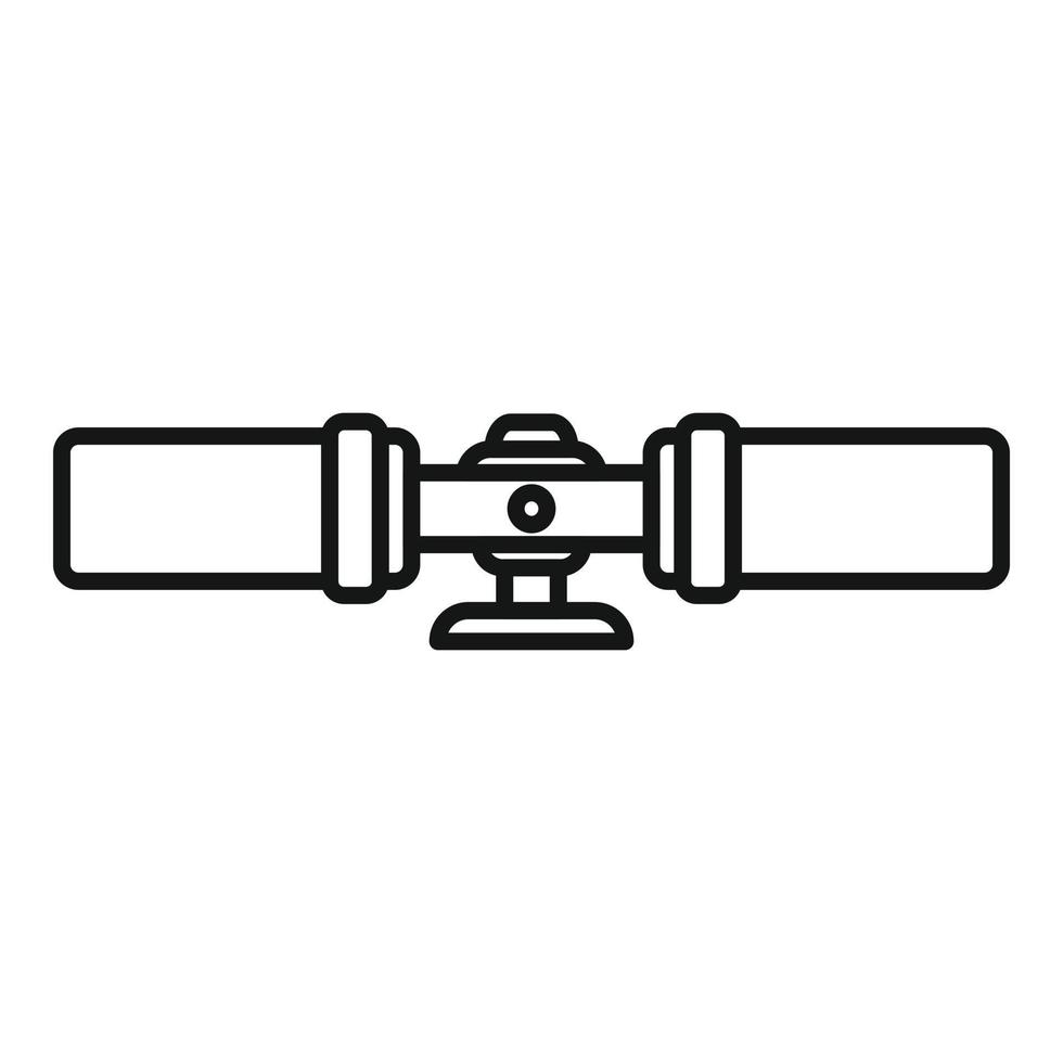 metaal strekking icoon schets vector. geweer- doelwit vector