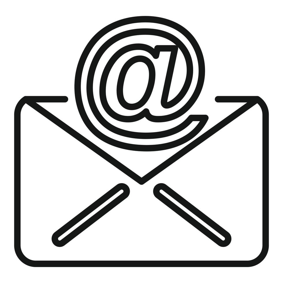 sturen mail icoon schets vector. contact telefoontje vector