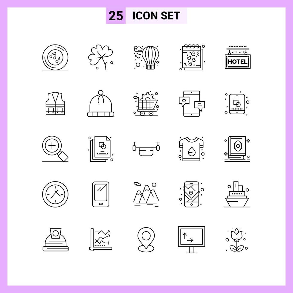 25 pictogrammen in lijn stijl schets symbolen Aan wit achtergrond creatief vector tekens voor web mobiel en afdrukken creatief zwart icoon vector achtergrond