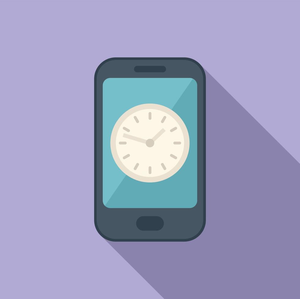 smartphone timer icoon vlak vector. klok project vector