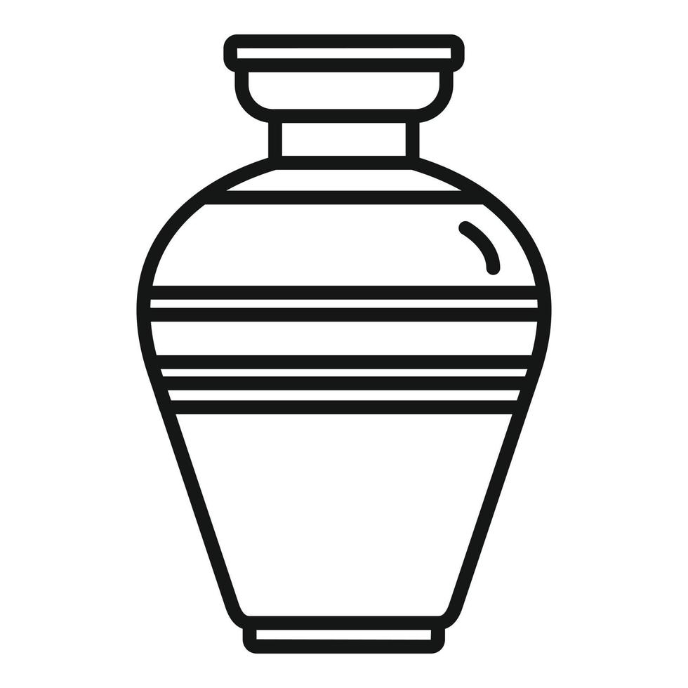 museum amfora icoon schets vector. vaas pot vector