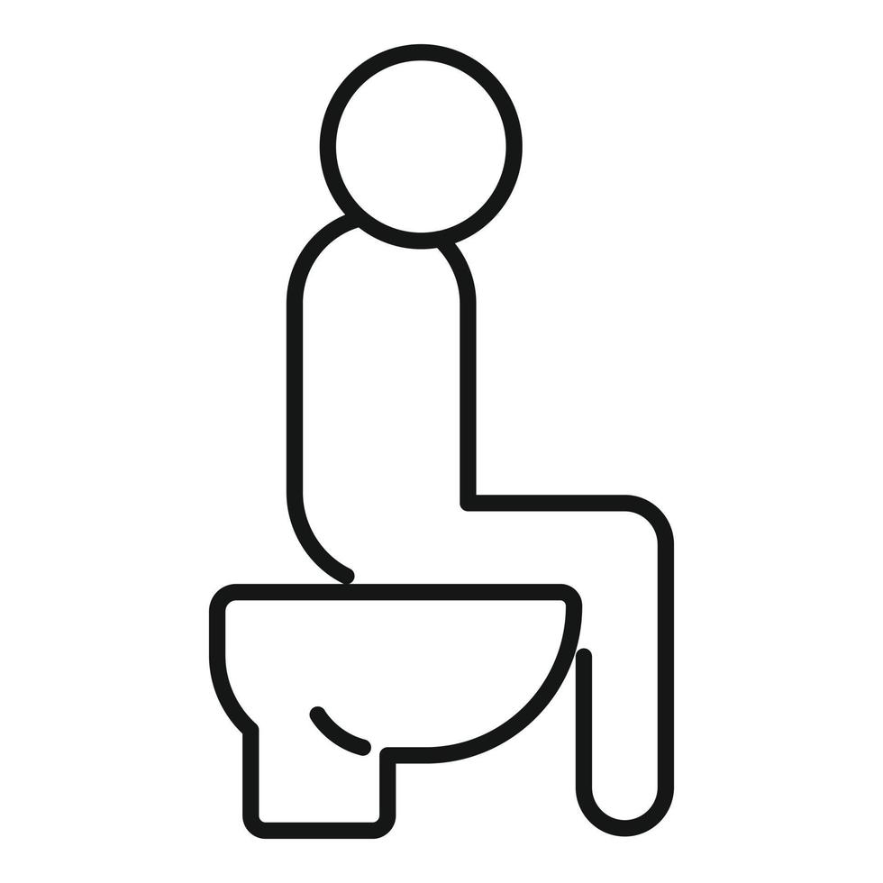 openbaar toilet icoon schets vector. mannetje toilet vector