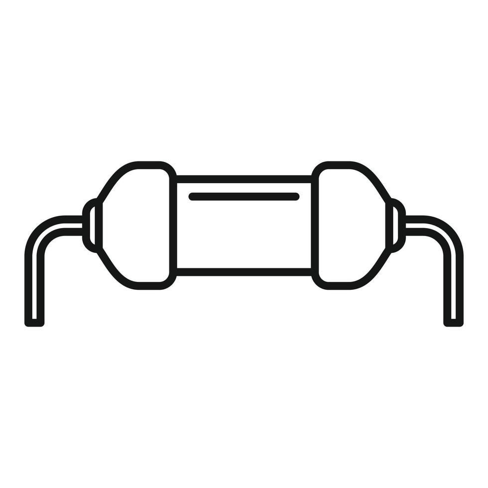 industrieel weerstand icoon schets vector. elektrisch stroomkring vector