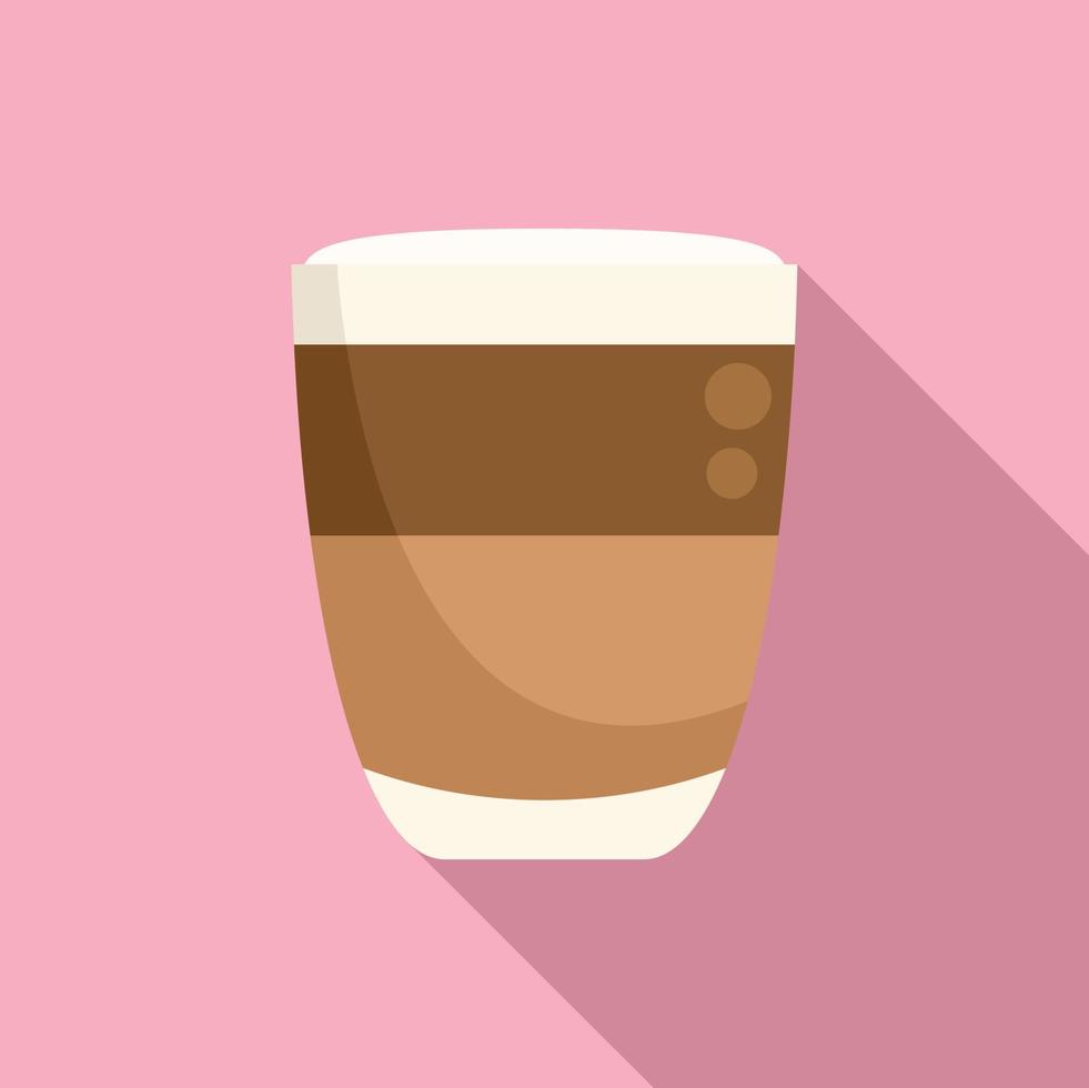 top latte icoon vlak vector. glas kop vector