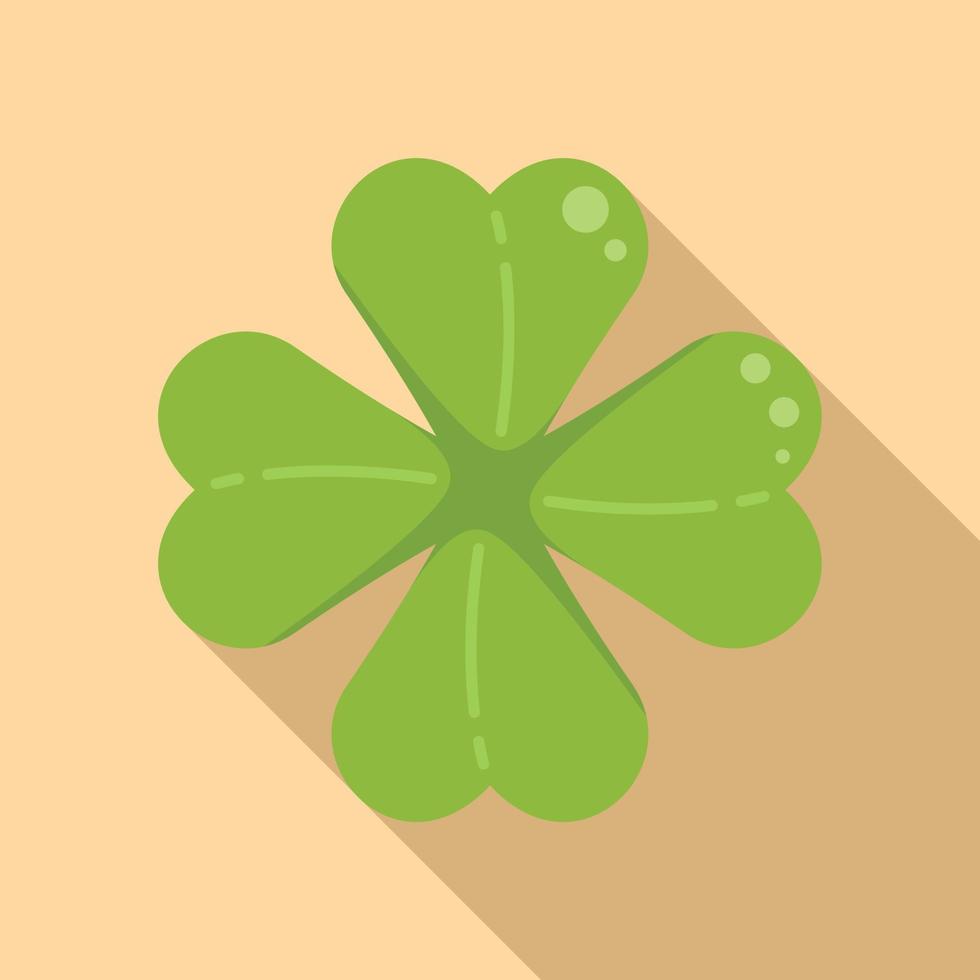 Klaver blad icoon vlak vector. st Patrick vector