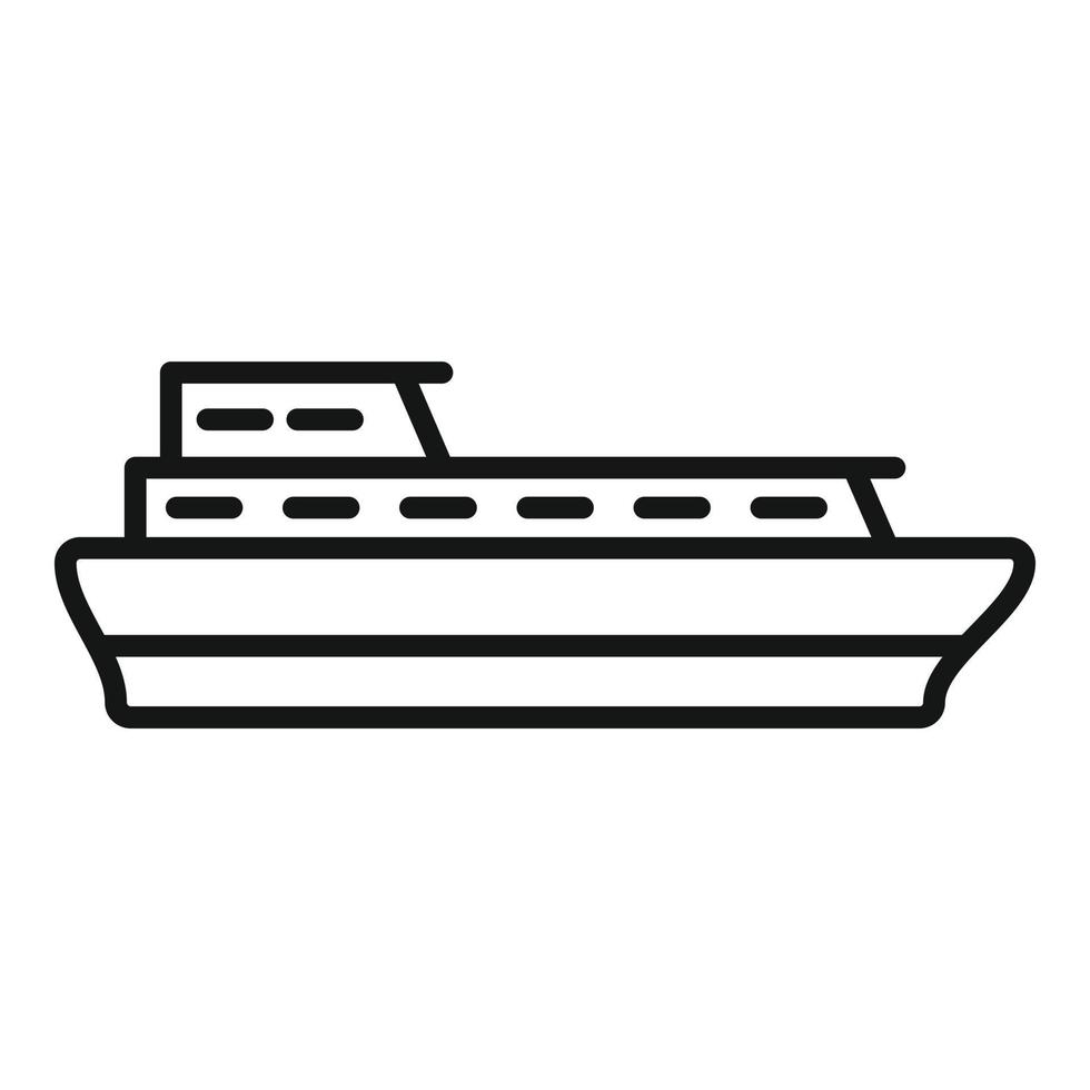 water veerboot boot icoon schets vector. rivier- schip vector