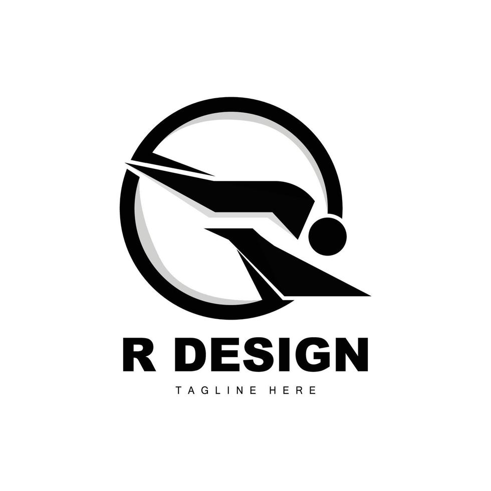 r brief logo, alfabet vector, eerste r Product merk logotype ontwerp vector