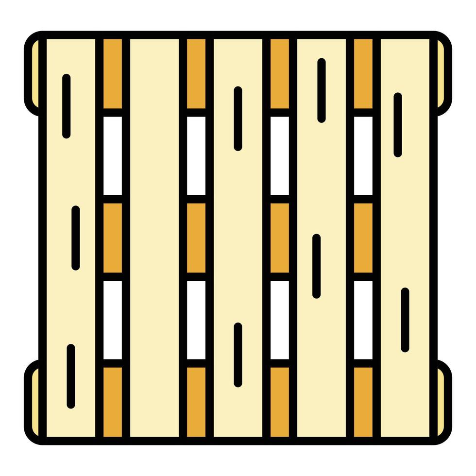 fabriek pallet icoon kleur schets vector