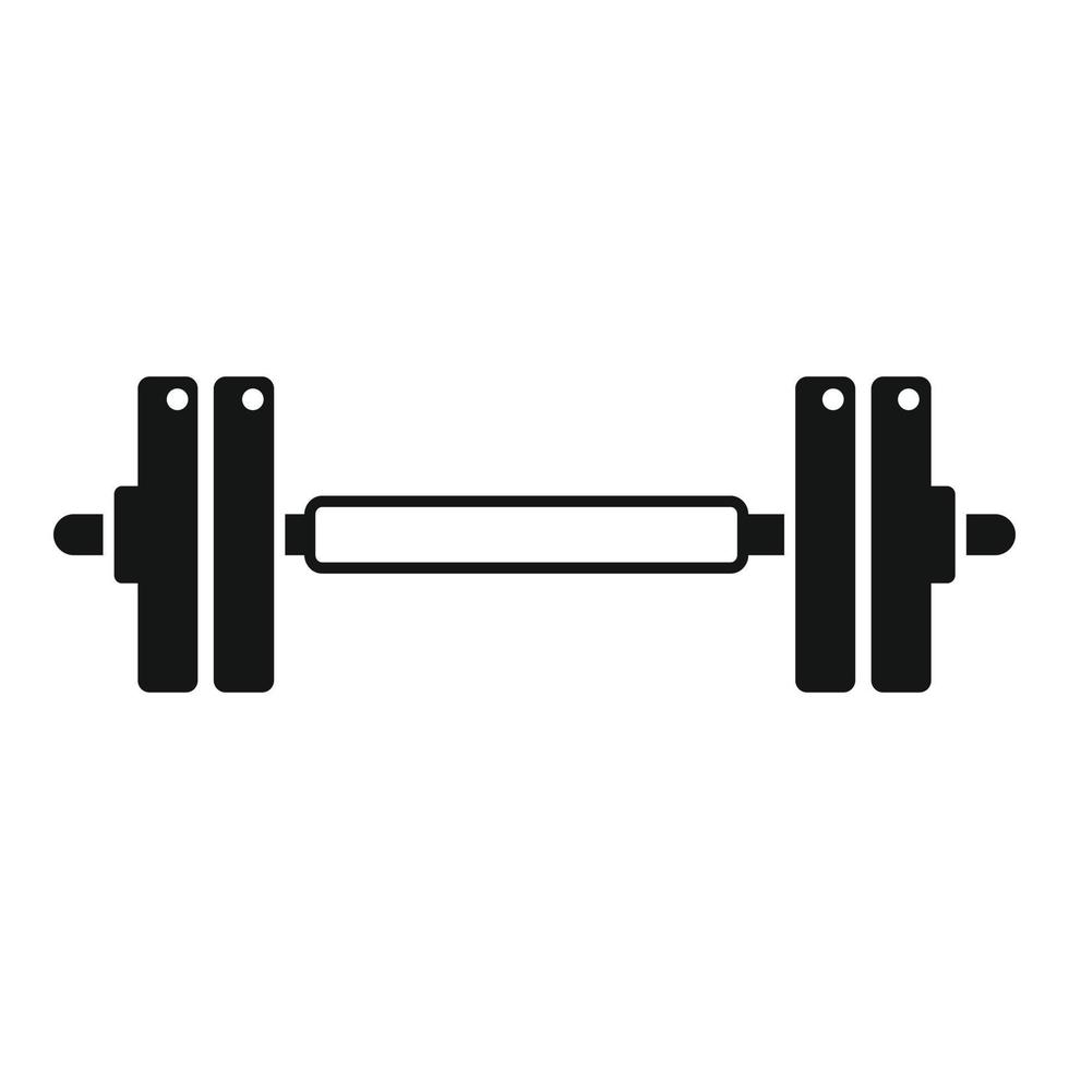 Sportschool barbell icoon gemakkelijk vector. sport kinderen vector