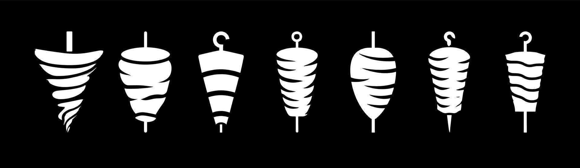 döner kebab-logo voor restaurants en markten. vector