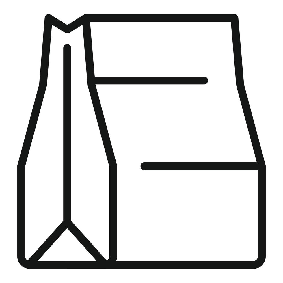 voedsel pakket icoon schets vector. eco zak vector