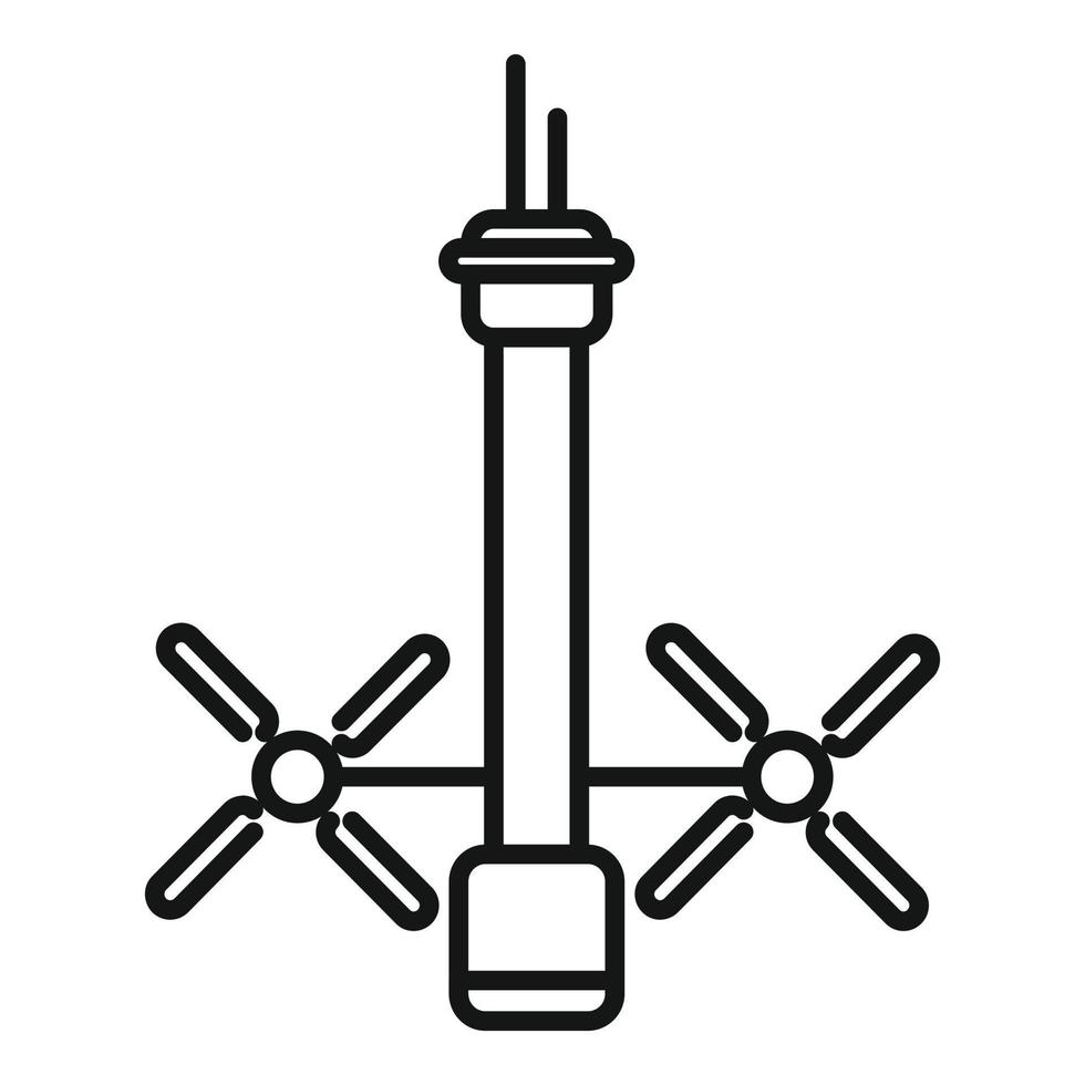 wind macht uitrusting icoon schets vector. energie natuur vector