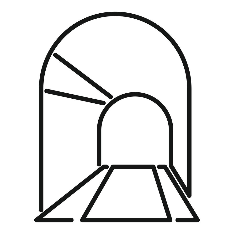 tunnel Ingang icoon schets vector. auto weg vector