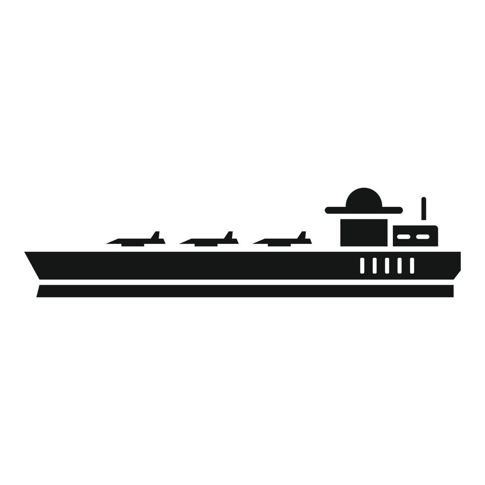 wapen vervoerder schip icoon gemakkelijk vector. marine slagschip vector