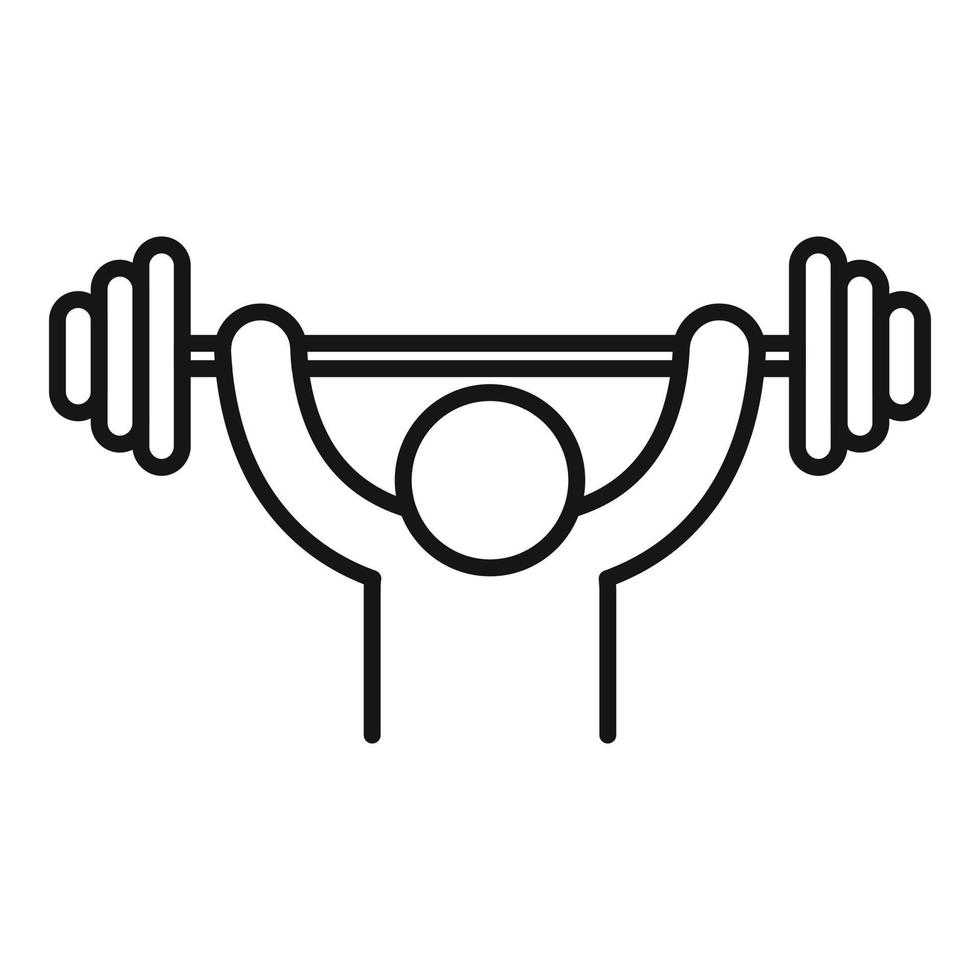 barbell inspanning icoon schets vector. idee succes vector