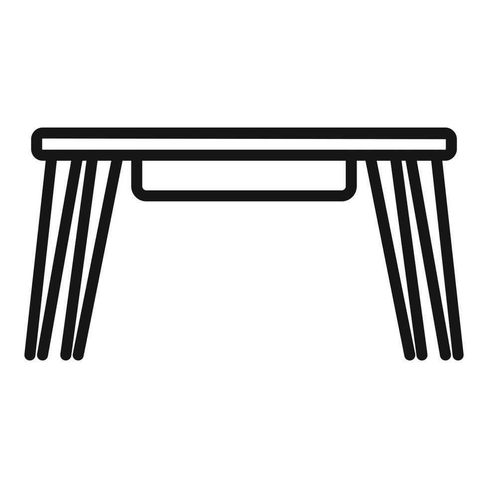 top tafel icoon schets vector. voorwerp keuken vector