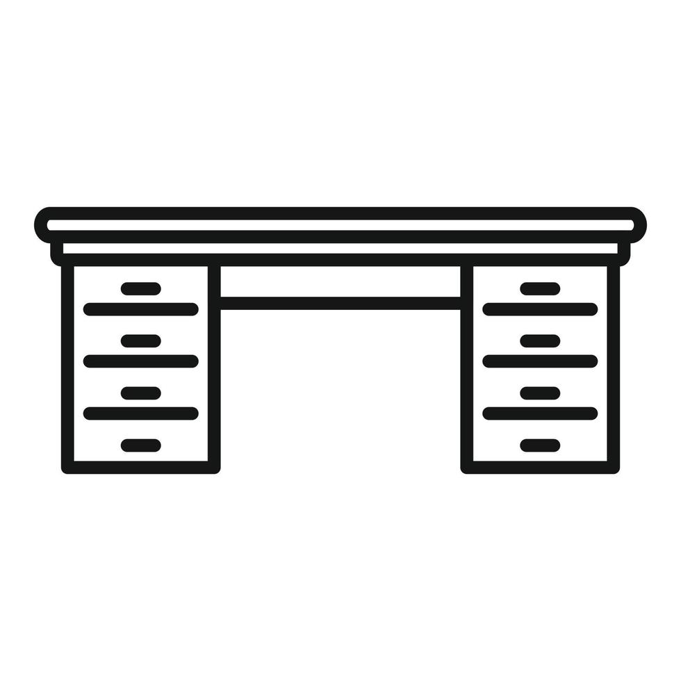 tafel icoon schets vector. hout meubilair vector